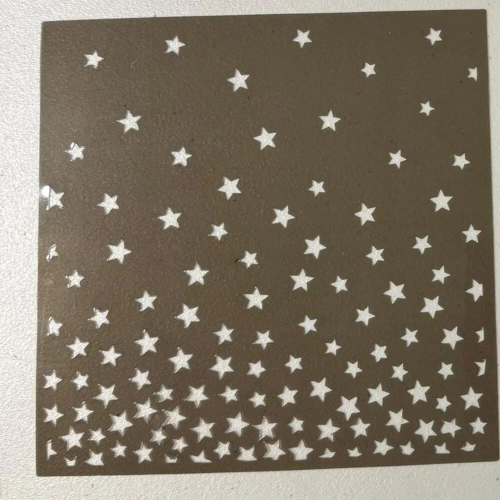 Stampin Up! Hearts & Stars Decorative Masks Stencils Scrapbook Crafting Cards